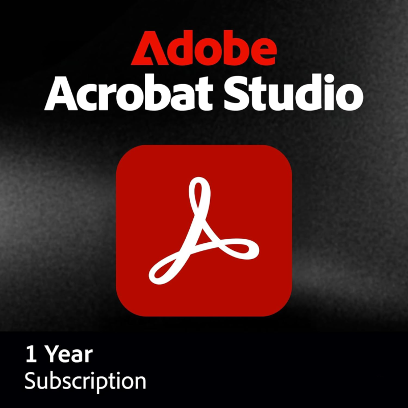 Adobe Acrobat Studio | PDF Software | Create and edit PDF’s with AI Insights | 12-Month License | PC/MAC Online Code | Activation Required