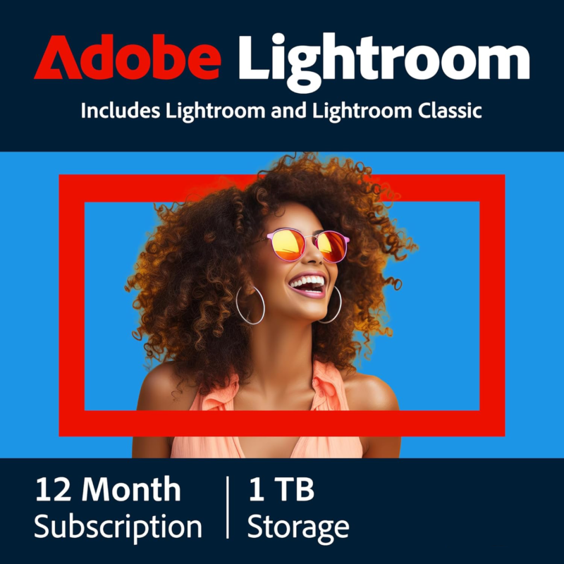 Adobe Lightroom 1TB | AI-assisted photo editor | 12-Month Subscription with auto-renewal |PC/Mac | Digital Download